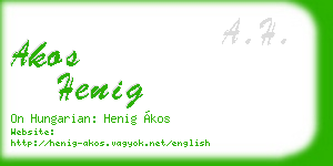 akos henig business card