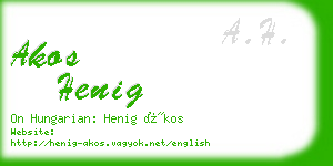 akos henig business card